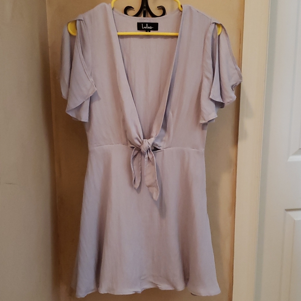 NWOT Lulu's tie front skater dress